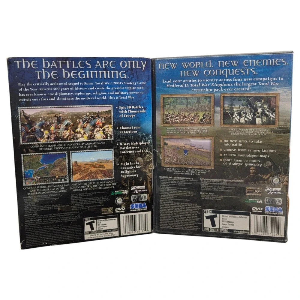 Medieval II Total War PC Game &‎ Kingdoms Expansion Pack Complete Set